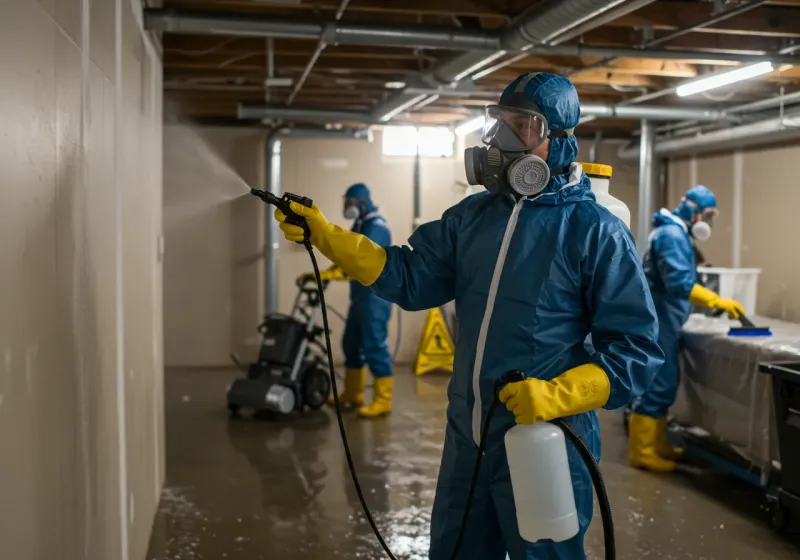Basement Sanitization and Antimicrobial Treatment process in Lyons, KS